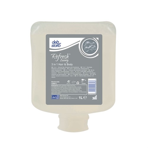 Duschtvål Refresh Luxury 3-i-1 Hair&amp;Body 1lit 6st/fp
