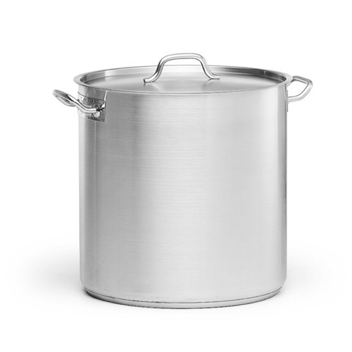 Kittel hög med lock 50 liter rostfri