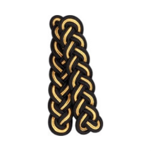 Axelklaffar i par One size svart/guld