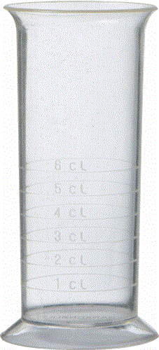 Mätglas plast 1-2-3-4-5-6 cl