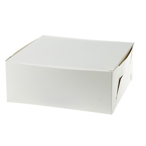 Bakelsekartong 25x25x10cm vit 100st/fp