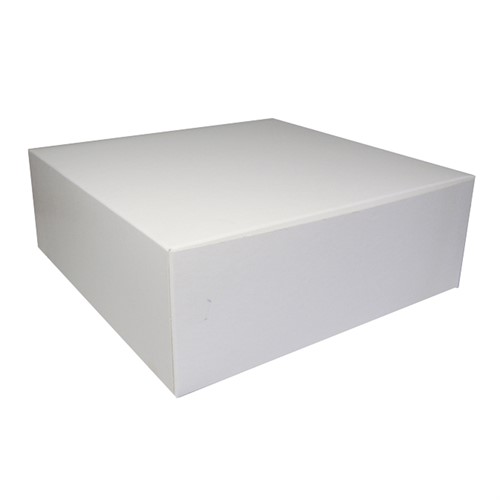 Bakelsekartong 28x28x12cm vit 100st/fp