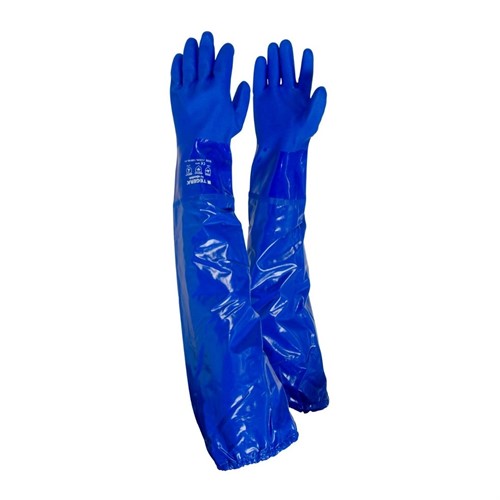 Kemikalieskyddshandske Tegera® 12910 lång blå