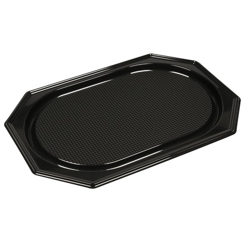 Uppläggningsfat PS plast 36x54cm svart 10st/fp