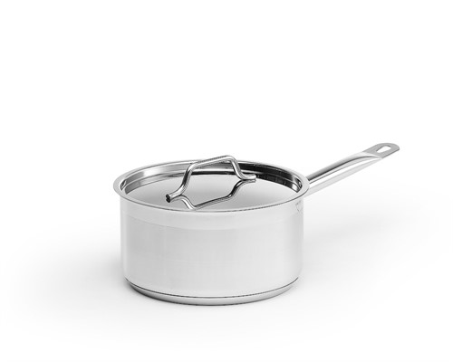 Kastrull med lock 3 liter litergradering rostfri