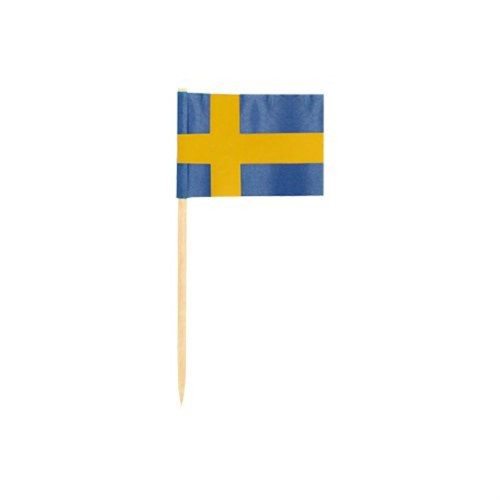 Partypinne flagga Sverige 8cm 50st/ifp