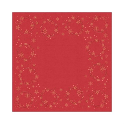 Julsnibbduk Dunisilk 84x84cm Star Shine Duni röd 5x20st/fp