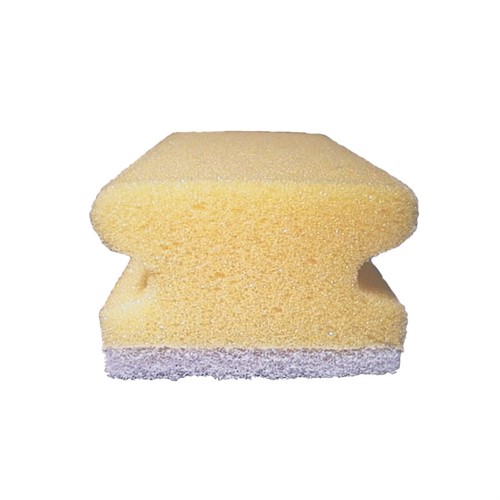 Skursvamp med grepp vit