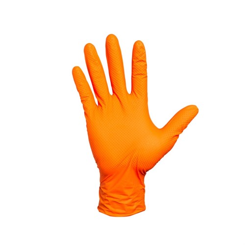Nitrilhandske Diamond Worksafe L orange 100st/infp