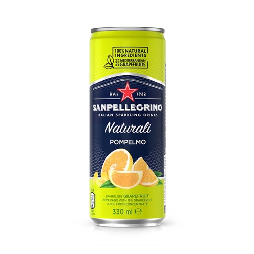 San Pellegriono Pompelmo Naturali 33cl burk inkl pant 24st/fp