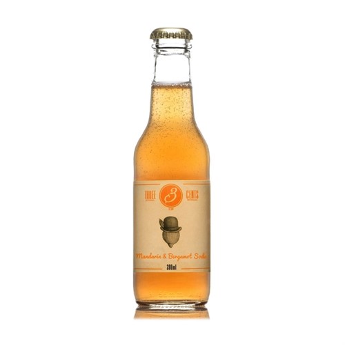 Mandarin &amp; Bergamot Soda Three Cents 24x200ml