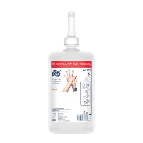 Tvål Antimikrobiell Tork S1 1000ml 6st/fp