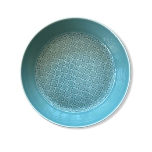 Tallrik djup relieff Marrakech 20cm turkos