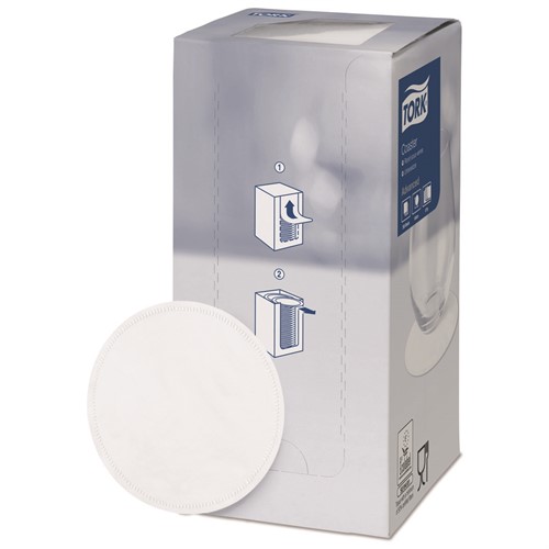 Glasunderlägg Tork vit 9x9cm 3000st/fp