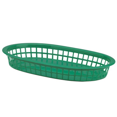 Serveringskorg PP oval 28x18cm grön