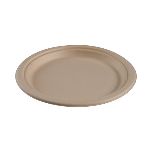 Tallrik bagasse flat 18cm Gastro natur 50st/ifp