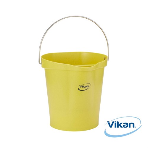 Hink metalldetekterbar Vikan 12 liter gul