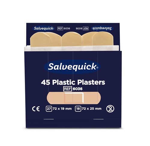 Plåster plast Salvequick 6036 45st/refill