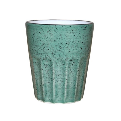 Mugg Hel utan öra räfflad 25cl grön