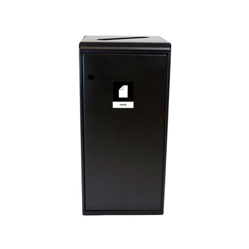 Sorteringskärl 125 lit lock med rektangulärt hål svart