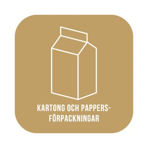 Dekal &quot;Pappersförpackning&quot; 21x21cm brun