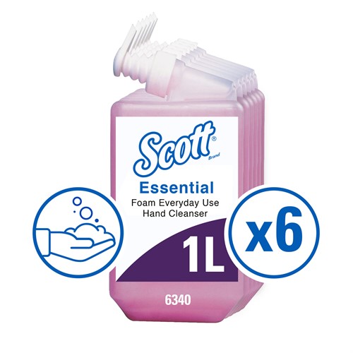 Skumtvål lyx Scott® Essential kassett 1 lit rosa 6st/fp