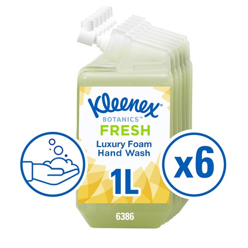 Handtvål Kleenex® Fresh Luxury Foam kassett 1 lit grön 6st/fp