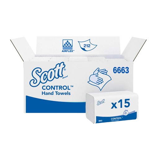 Handduk SCOTT® Performance V-vikt mellan vit 3180st/fp