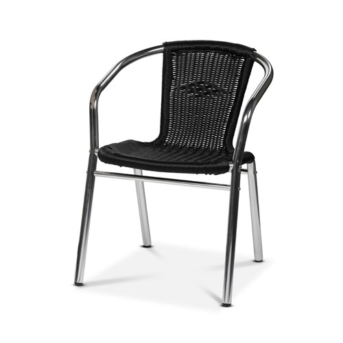 Karmstol Alu-Bistro svart