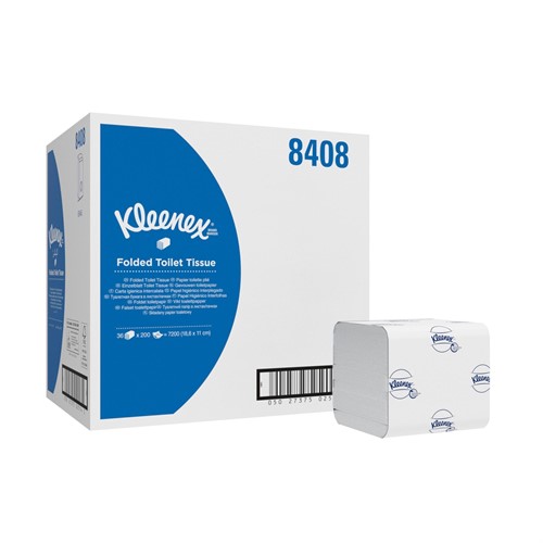 Toalettpapper arkat Kleenex® Ultra vit 200ark/bunt