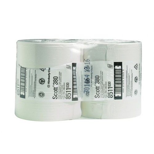 Toalettpapper Maxi Jumbo Scott® 380 performance vit 6rle/fp