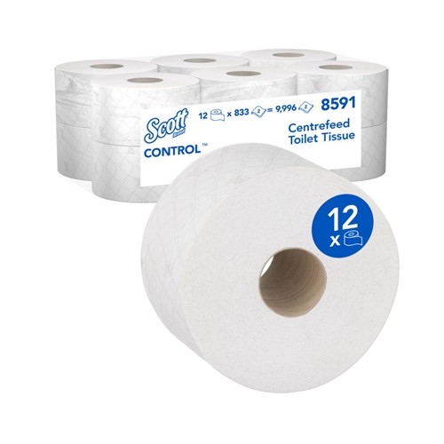 Toalettpapper Scott® Control 204 Jumborulle vit 12rle/fp