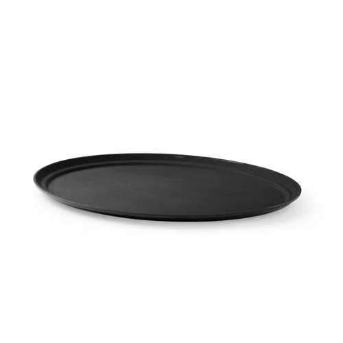 Barbricka nonslip oval 560x675mm svart