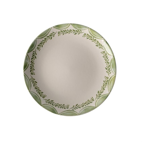 Tallrik flat Limoncello 25cm vit med mönster