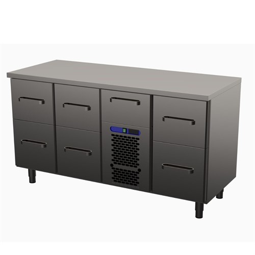 Kylbänk öl/vin 7st draglådor 1600mm Coolpart