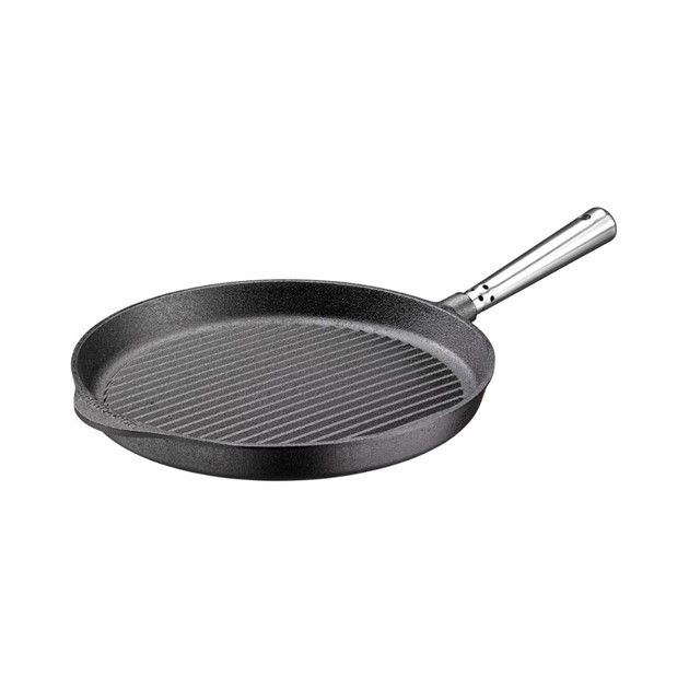 Grillpanna gjutjärn Skeppshult 28cm med stålhandtag