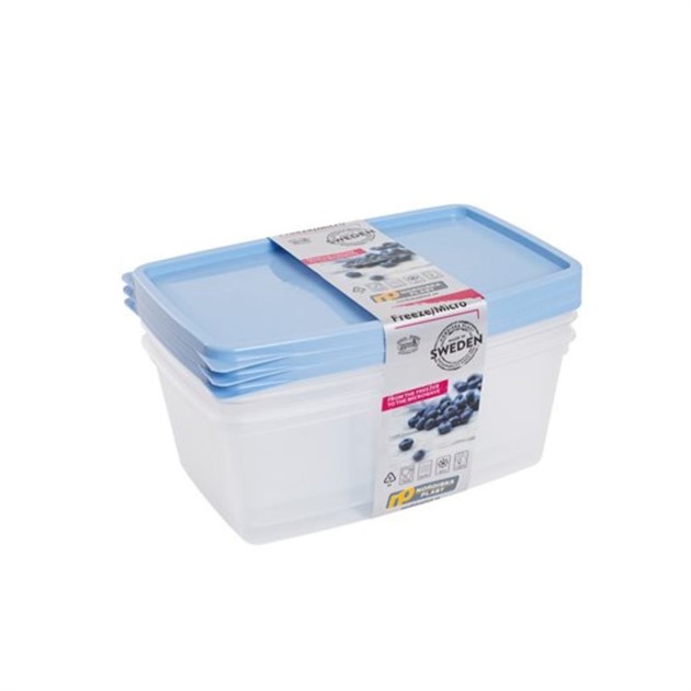 Förvaringsburk PP Frys/micro 0,8 lit 3st/fp