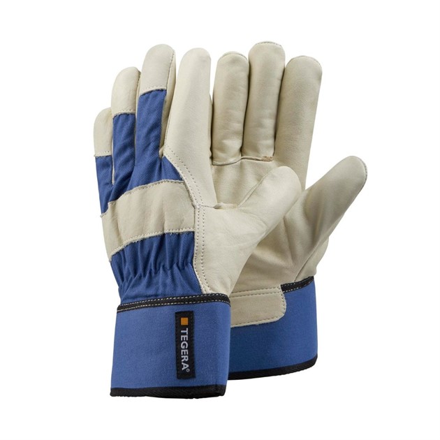 Läderhandske Tegera® 106 blå/beige
