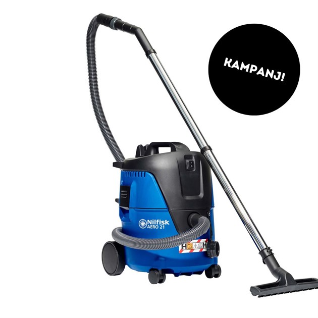 Våt- & torrdammsugare AERO Nilfisk 21-0H PC säkerhetsklassad