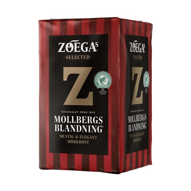 Kaffe brygg Zoegas Mollbergs blandning 450g 12st/fp