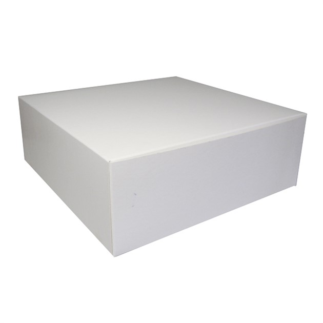 Bakelsekartong 28x28x12cm vit 100st/fp