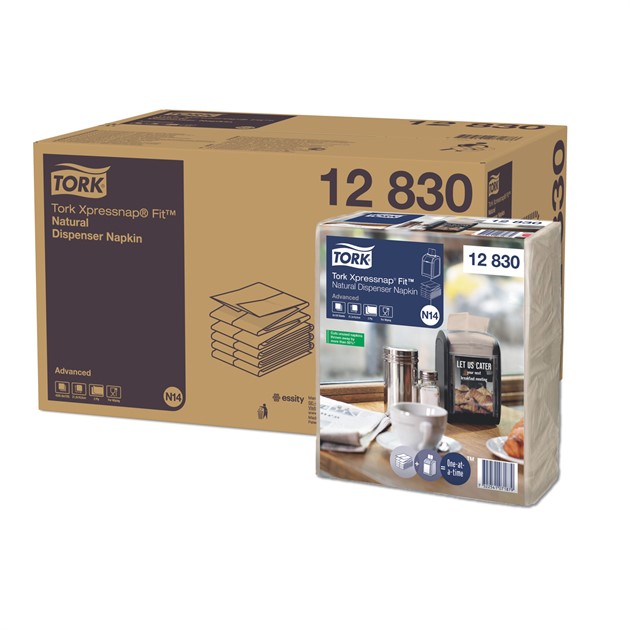 Dispenserservett Tork Xpressnap Fit N14 natur 6x720st/fp