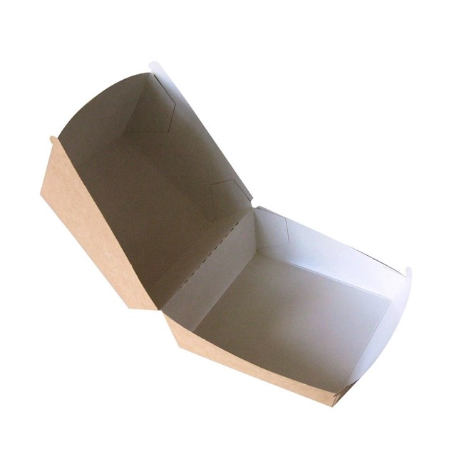 Hamburgerbox kartong 11,5x11,5x7,8cm brun 200st/fp