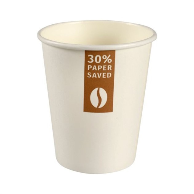 Kaffebägare papper 24cl Less Is More vit 1000st/fp