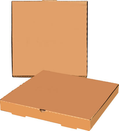 Pizzakartong well brun u tryck 33x33x3,5mm 150st/fp