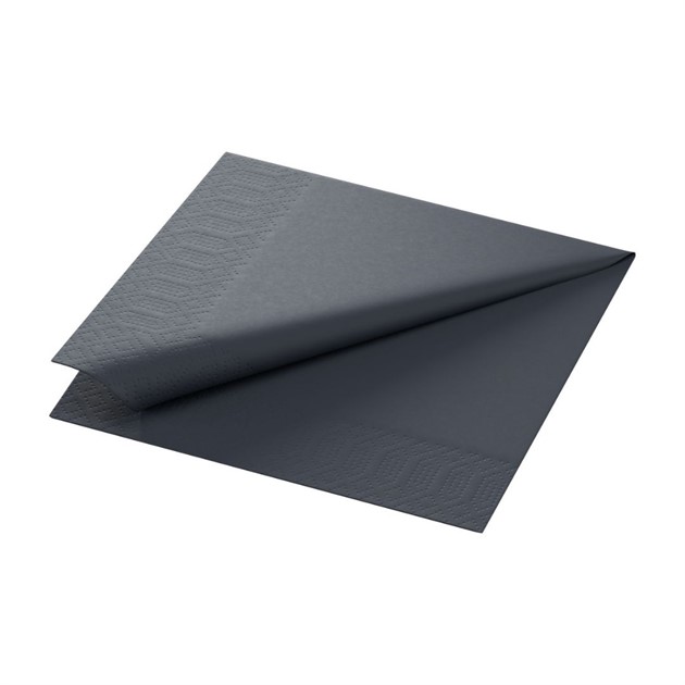 Servett 33cm 2-lag Duni svart 2000st/fp