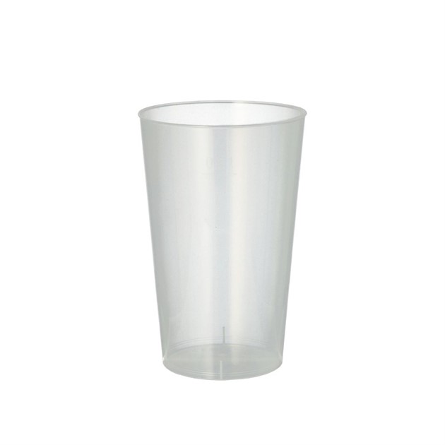 Plastglas flergångs 30cl transp 500st/fp