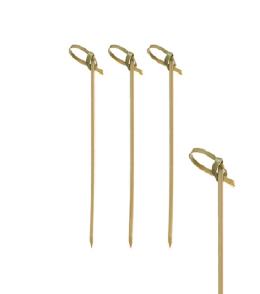 Cocktailpinne/spett med knut i bambu 10cm 1500st