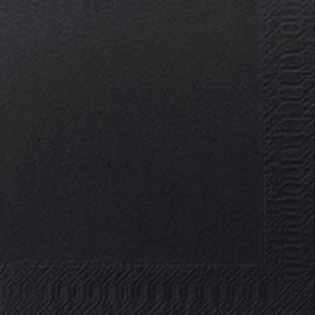 Servett Duni 3-lag 24x24cm svart 2000st/fp