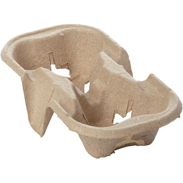 Hållare för muggar 2-fack brun 400st/fp